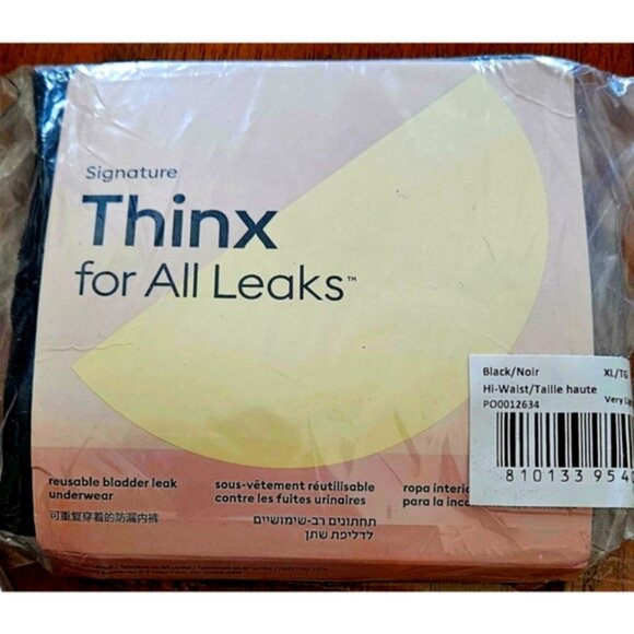 NWT Women’s Thinx For All Leaks High Waisted Period Underwear - Black - XL - Picture 5 of 7